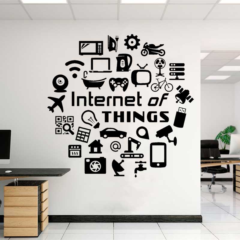 Office Tech Company - Tech winylowe naklejki ścienne Internet rzeczy
