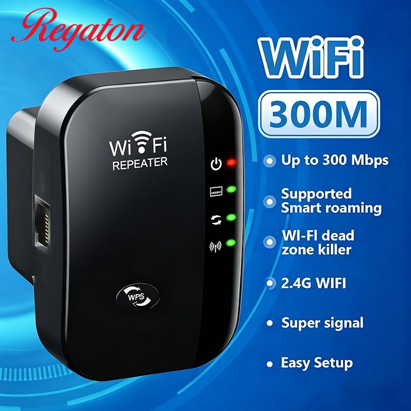 Office Technology - Bezprzewodowy wzmacniacz sygnału WiFi 300M 2.4GHz,
