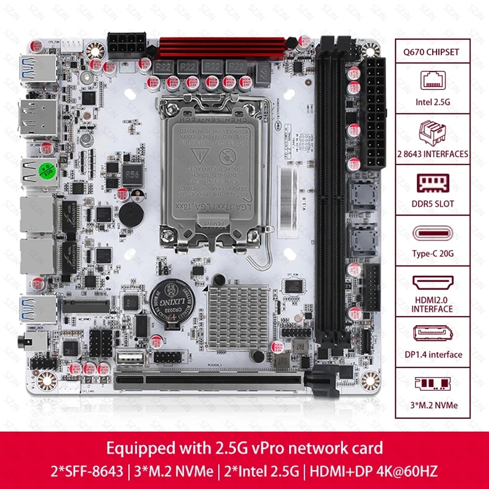 Zestaw płyty głównej Q670 ITX  – Office Tech Products recenzja i cena