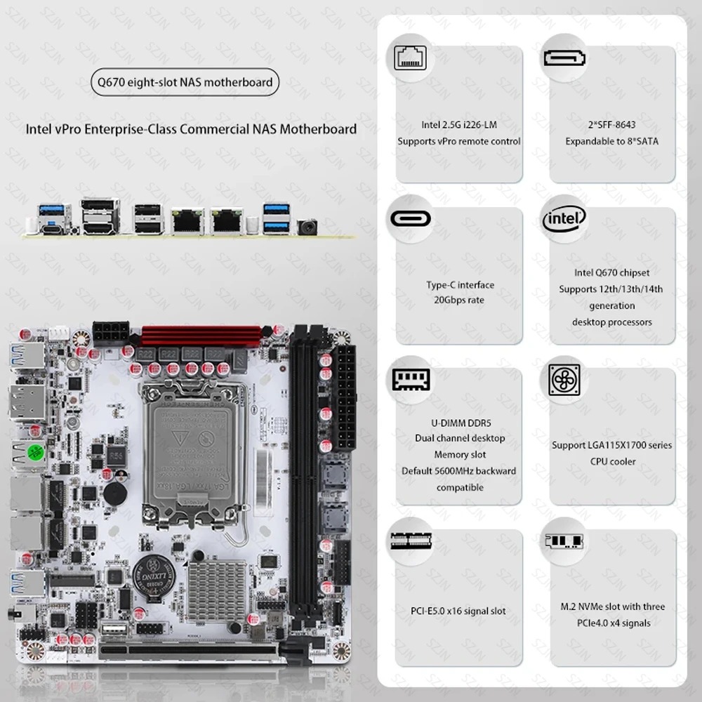 Zestaw płyty głównej Q670 ITX  – Office Tech Products recenzja i cena
