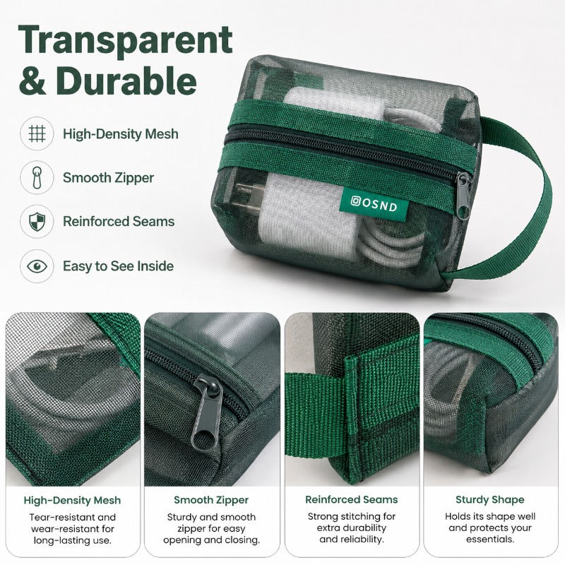 6 szt. Siatkowych etui organiz – Office Tech Bag recenzja i cena
